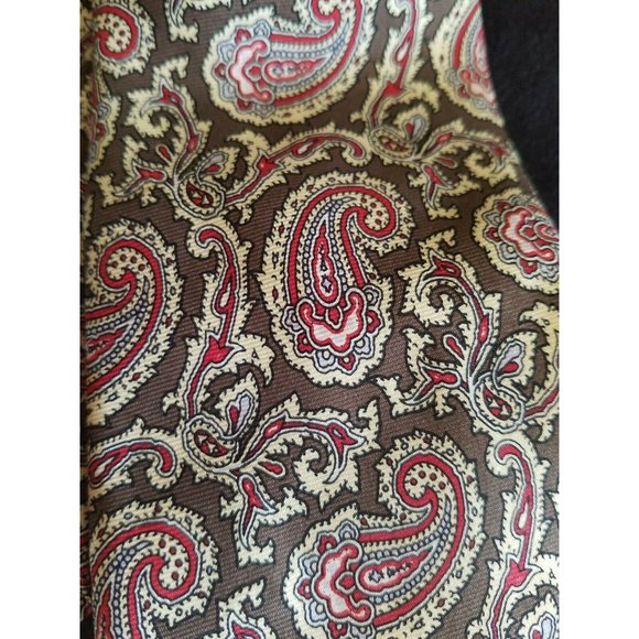 Vintage YSL Yves Saint Laurent Neckwear 100% Silk Men's Necktie grey Pink - Picture 2 of 5